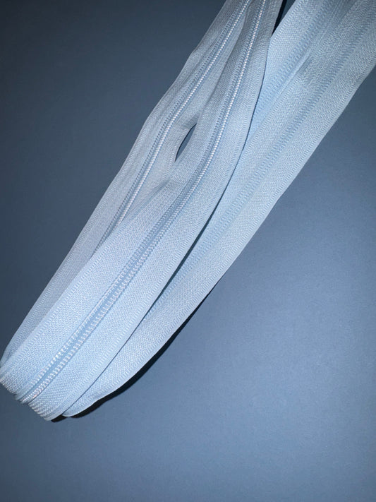 Light Blue Nylon Zipper #5 200cm