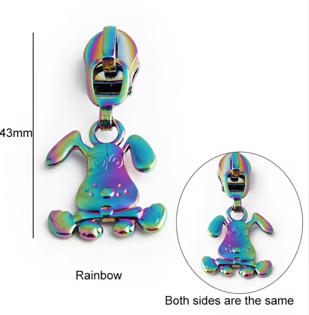 Dog - Rainbow - #5 Nylon Tape Zipper Pull