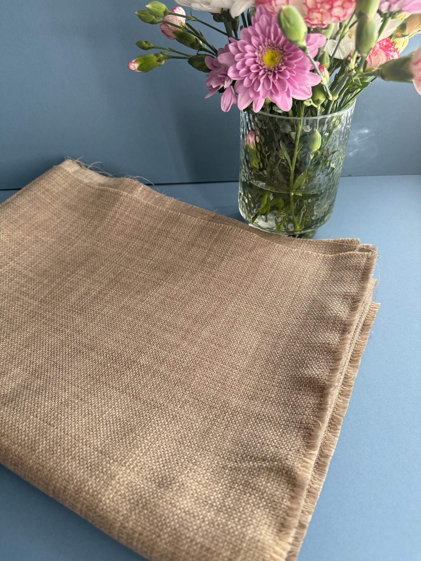 Clearance Woven Upholstery Fabric 100x140 cm - beige