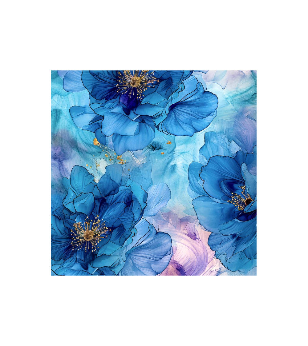 Misty flowers in blue