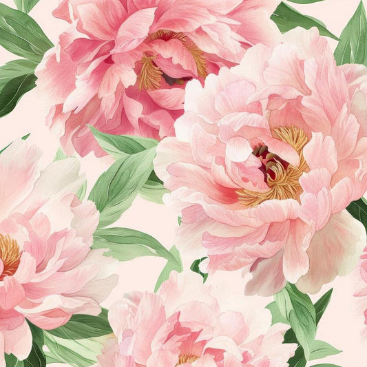 Pink and Green Peonies