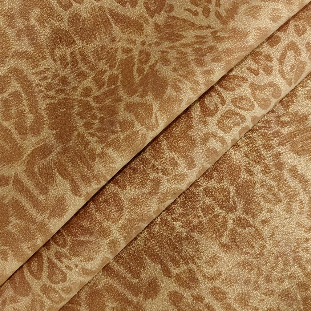 Faux Suede - Leopard - Golden Brown 45x135 cm