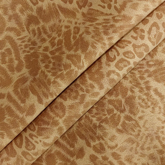 Faux Suede - Leopard - Golden Brown 45x135 cm