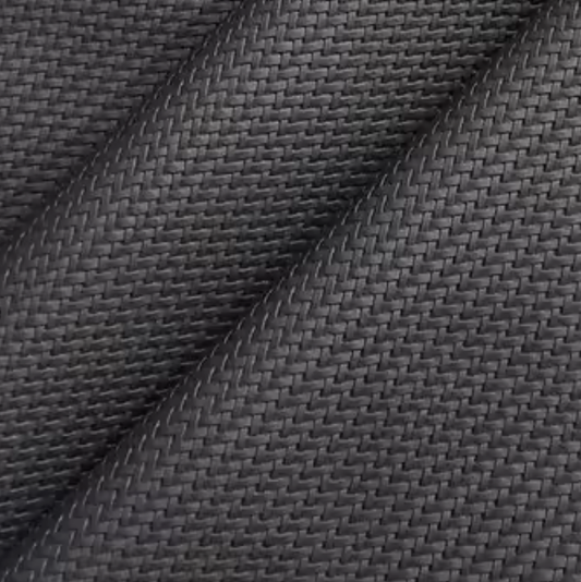 Basket Weave Faux Leather - Black- 50x134 cm