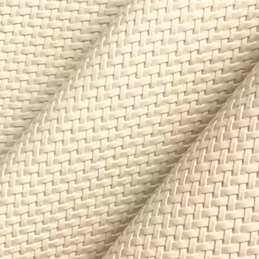 Basket Weave Faux Leather - Creamy beige - 50x134 cm