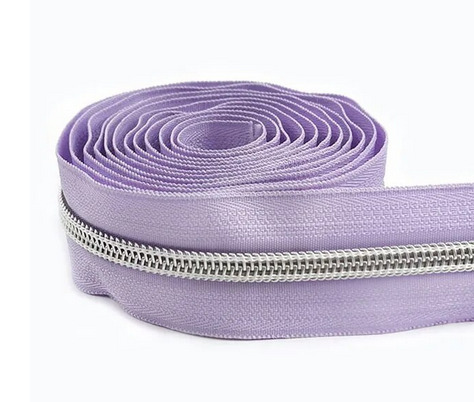 Lilac - Silver teeth - #5 Nylon Zipper Tape