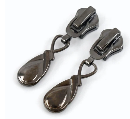 Teardrop - Gunmetal - #5 Nylon Tape Zipper Pull