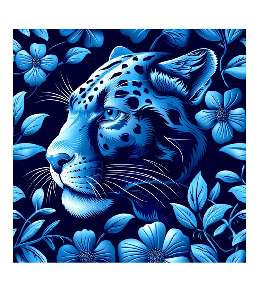 Blue Leopard  - Bag Panel