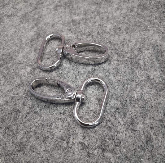 25mm silver swivel clasps - pair